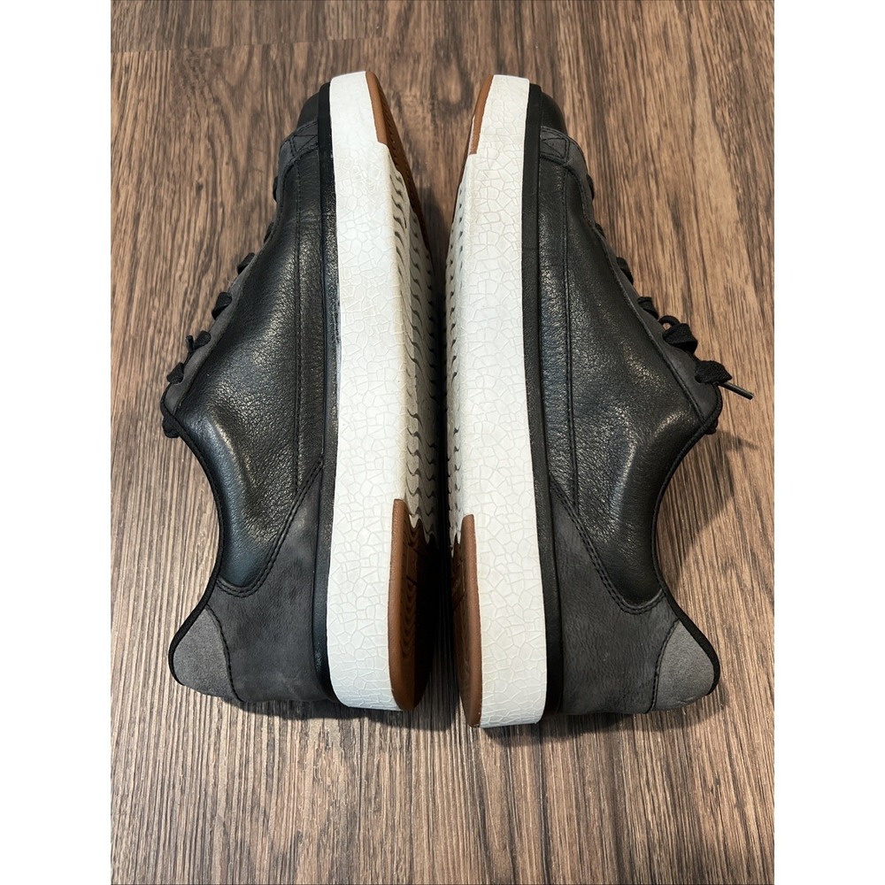 Kizik Vegas Black Leather Sneakers Unisex Men's 9.5 Woman's 10.Casual Shoes - Picture 4 of 8